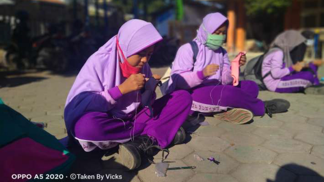 Rayakan HUT RI ke-75 Di Masa Pandemi, Siswa Musawerna Adakan Lomba Hias Masker